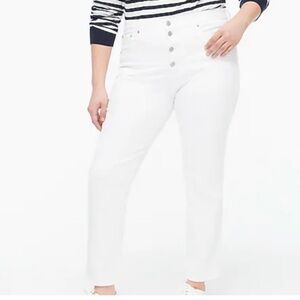 J Crew Factory Vintage straight white jean in signature stretch AW395